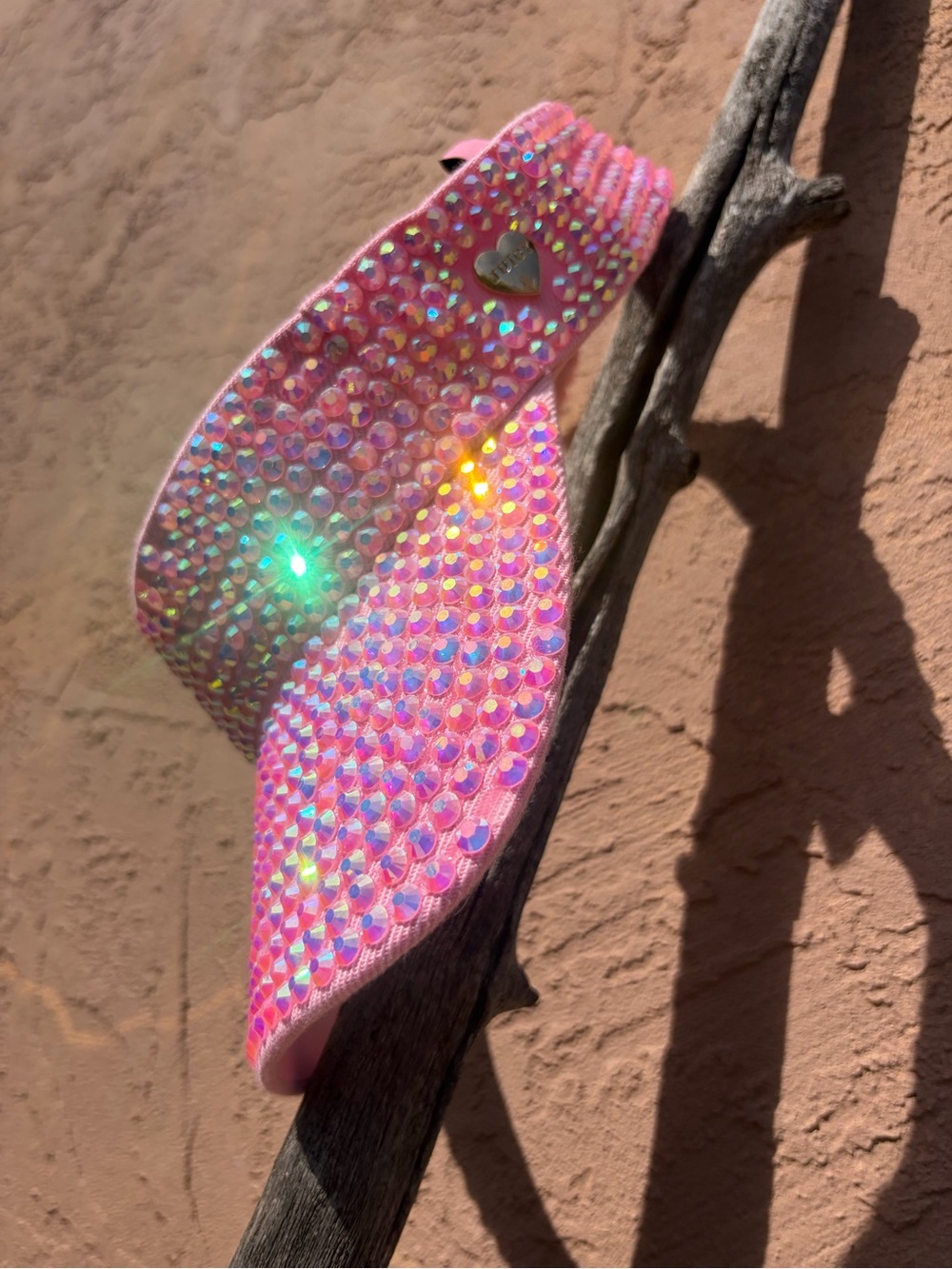 Juicy Couture Pink Rhinestone Visor Y2K McBling Costume Glam